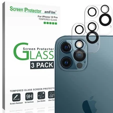 iPhone 12 Pro Tempered Glass Screen Protector for Back Camera Lens (3 Pack)