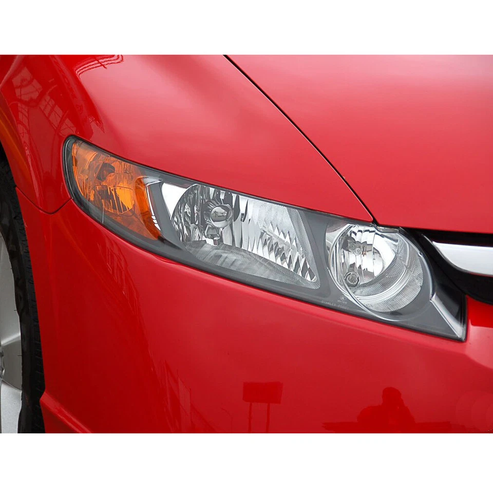 For 2006-2011 Honda Civic 4Dr Sedan Pair Clear Headlamp Headlight Lens Cover Foto 2 de 4