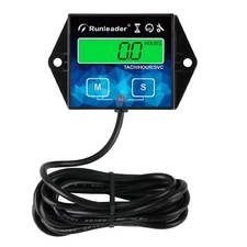 Digital Hour Meter Tachometer Maintenance Reminder Backlight For Snowmobile ATV