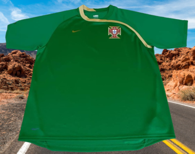 PORTUGAL 2008-2010 TRAINING NIKE-FIT JERSEY SHIRT L # 268567-303