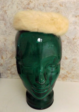 Vintage White Fox Fur 7" Saks Fifth Avenue Pill Hat