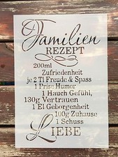 Shabby Chic Schablone Farbe Tapete Schrank Kommode Nostalgie Vintage DIY Stoff