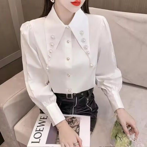 2025 Women Blouse Spring Autumn Long Sleeve Elegant Shirt Tops Office Clothing