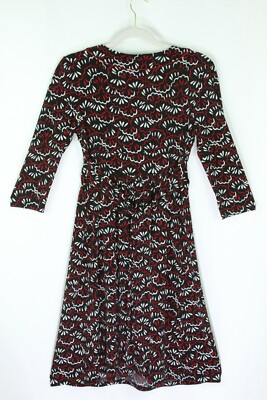 Merona Dress XS Multicolor 3/4 Sleeve V-Neck Mod Boho Knit Career Casual Stretch