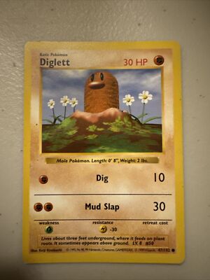 1999 diglett pokemon card CGC 9 Diglett 52/82 Pokémon Team Rocket 1st Edition – FNT Collectibles main image 1
