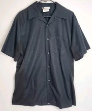 Mens Chef Uniform Size Large Chef Shirt With Breathable Sides Black
