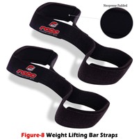 Rebo Weight Lifting Gym Straps Figure 8's Padded Cuff Straps Wrist Support Ba... on sale Rebo Weight Lifting Gym Straps Figure 8's Padded Cuff Straps Wrist Support Ba... on sale
