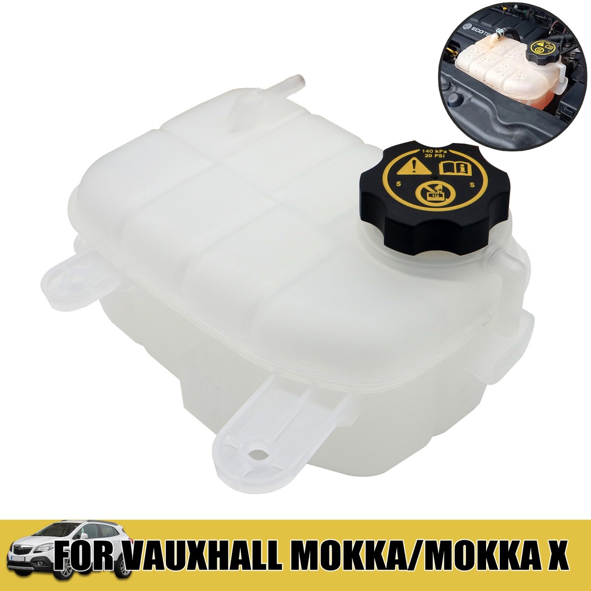 Radiator Expansion Tank W/ Cap For Vauxhall Mokka / Mokka X J13