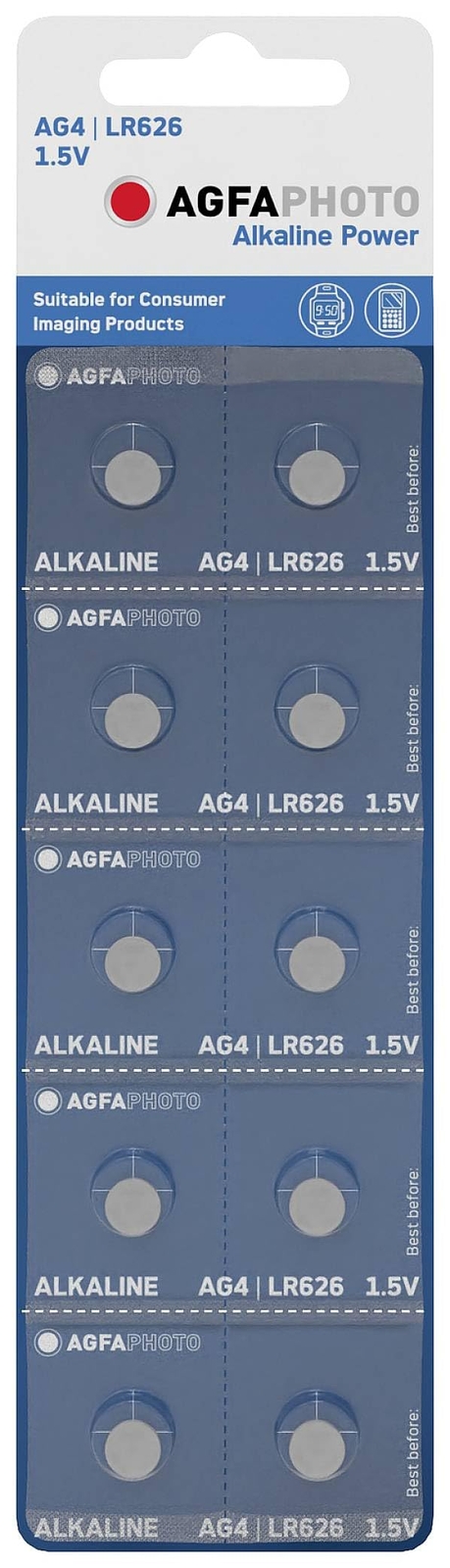 AgfaPhoto Batterie Knopfzelle LR626 AG4 1.5V Alka NUOVO