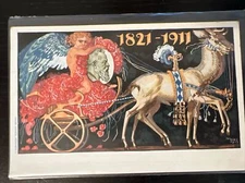 WWI German color postcard 1821-1911 Königreich Bayern Postkarte 1912