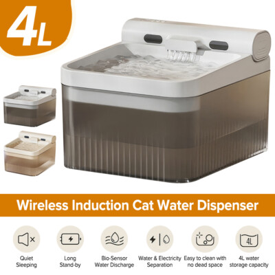 4L Katzenbrunnen Trinkbrunnen kabellos für Katzen Wasserbrunnen mit 6 Filter NEU