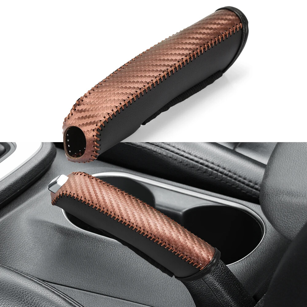 Universele Auto Pookknop en Versnellingspook Cover - Siliconen Handrem Knop Bescherming Anti-Slip, Blauw/Zwart