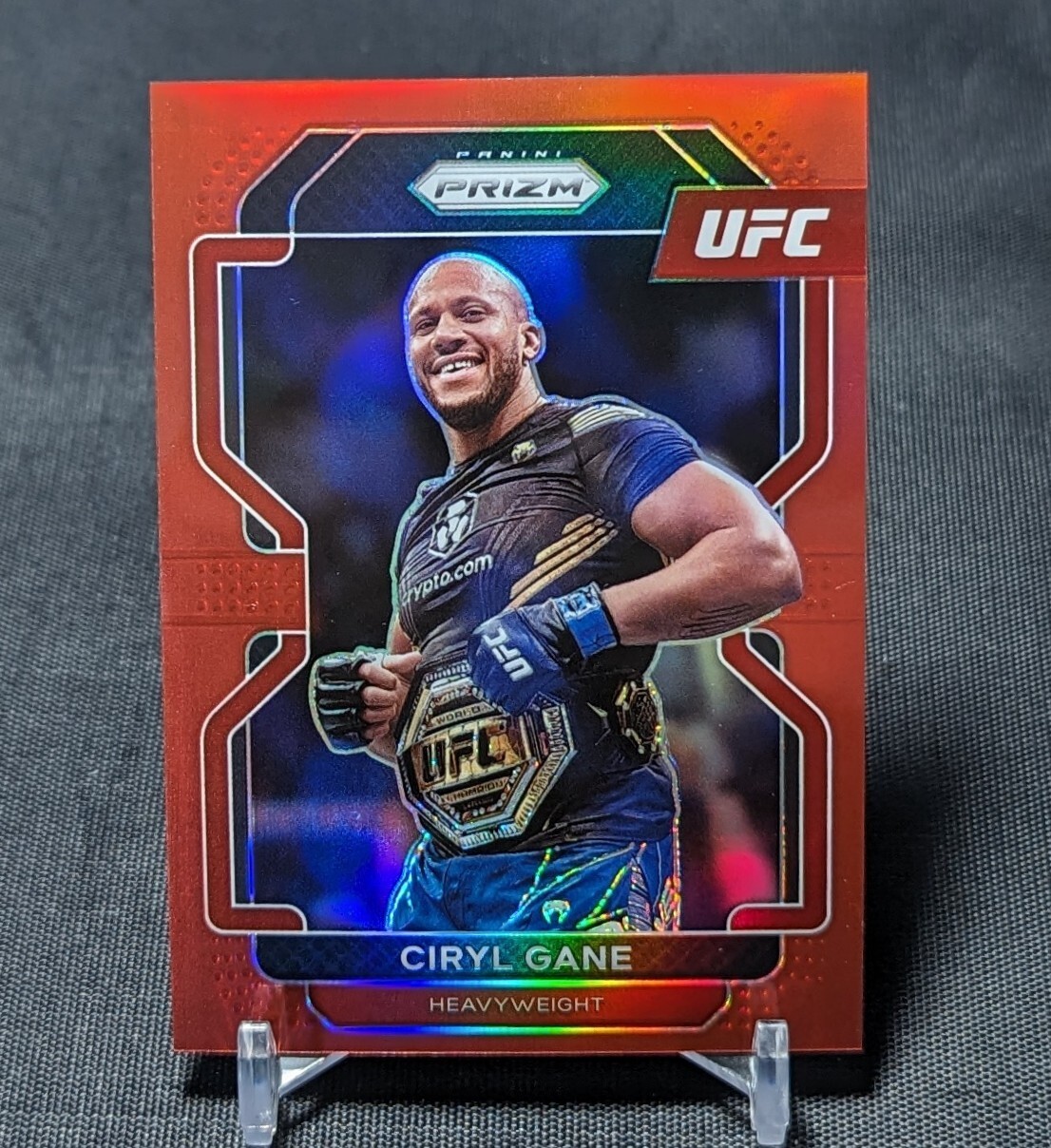 Ciryl Gane Red Prizm Holo /299 2022 Panini Prizm UFC Card #101
