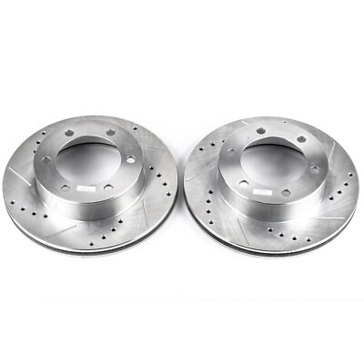Power Stop - Front Drilled, Slotted and Zinc Plated Brake Rotor Pair for Toyota 