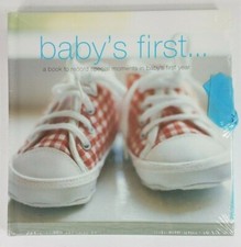 NIP Pottery Barn Kids blue Baby's First memory book photo album record book