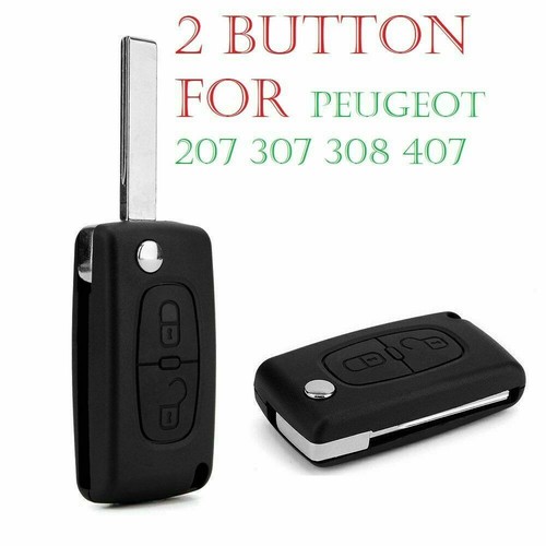 Buy 2 Button Flip Remote Key Case Shell For PEUGEOT 207 107 407 308 307 - View #10