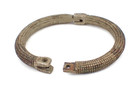 Mid 20th C Silver Alloy Tuareg Currency Slave Hinged Bracelet Tribal Jewelry #18
