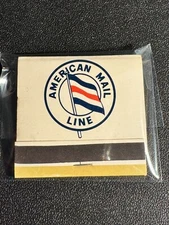 MATCHBOOK - AMERICAN MAIL LINE - PACIFIC TRADERS - SHORT ROUTE - UNSTRUCK!