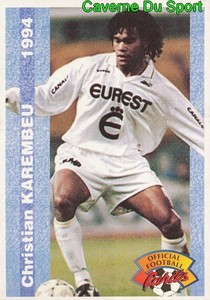 095 Christian Karembeu Fc Nantes Card Carte Football 1994 Panini Ebay