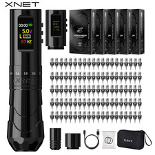 XNET Void Wireless Tattoo Machine Pen Kit 100Pcs Cartridges Full Set 7 Stroke US