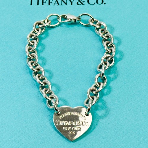Tiffany & Co. Auténtico brazalete Please Return to Heart Tag de plata de ley 925 - Imagen 4 de 15
