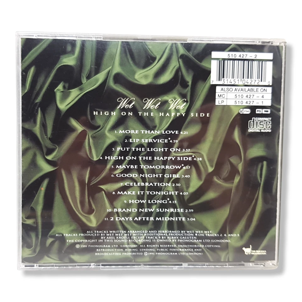 Wet Wet Wet High On The Happy Side CD Album 1991 More Than Love Lip Service Put - Bild 2 von 3