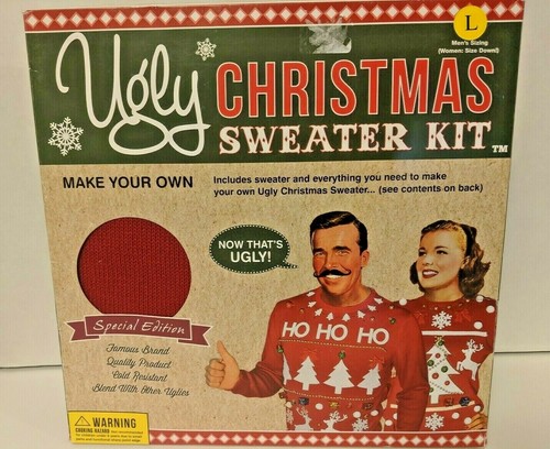 Ugly Christmas Sweater Kit Size L Make Your Own Sweater Kit | eBay