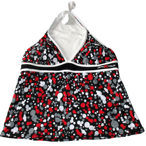 Girls Size 16 XL Tankini Swimsuit Top Halter Polka Dot Black Red Gray ZeroXposur - Picture 19 of 24
