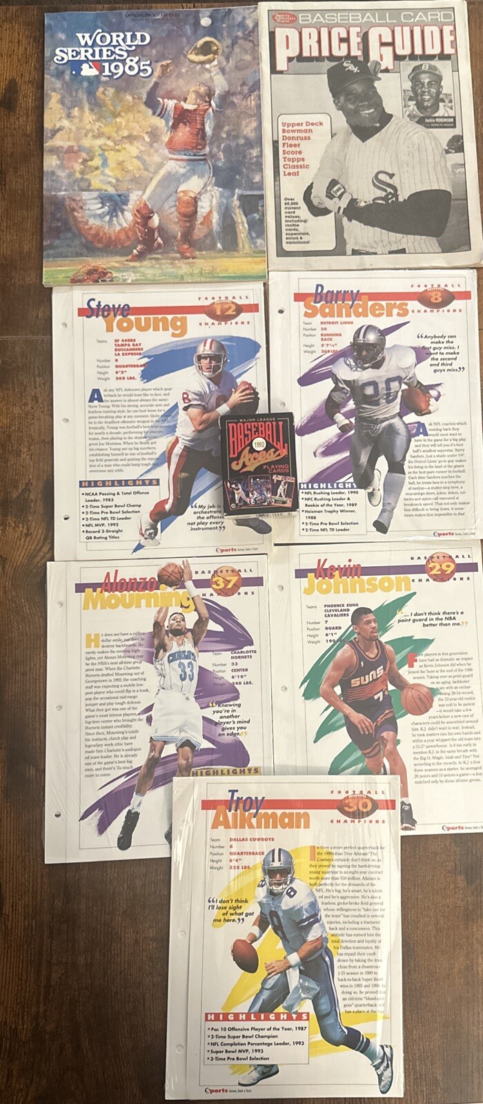 Vintage Sports Memorabilia Rare Lot Of Items. Frank Thomas Steve Young