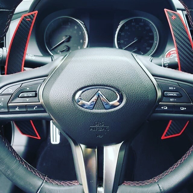 Fits Infiniti Q50 17+ Extend Length Upgrade Onyx Paddle Shifter