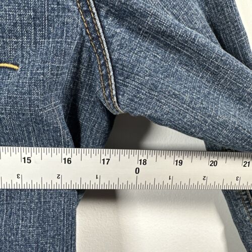 Vtg Fubu Women’s Double Breasted Trench Coat Denim Size Small Button Logo Belt - Picture 12 of 21