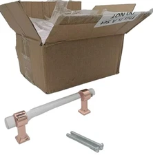 knobelite 30ct Kitchen Cabinet Handles/Pulls 4" Clear Acrylic, Rose Gold Design