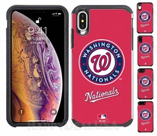 Official MLB ShockProof Hybrid Cover Case for Cell Phone - Washington Nationals 