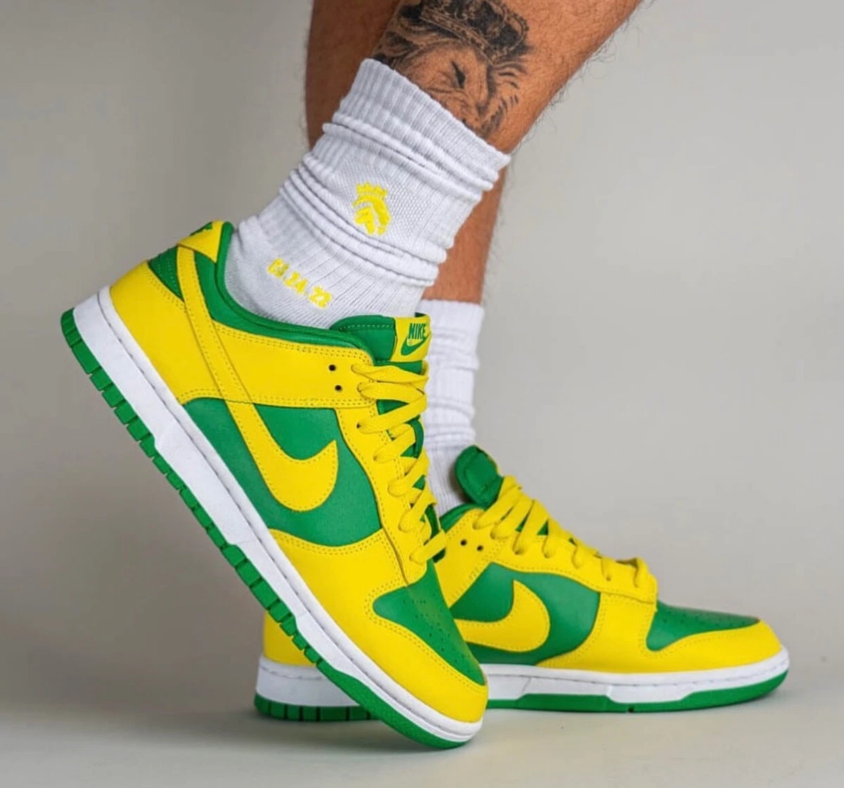 Green and yellow mens sneakers clearance