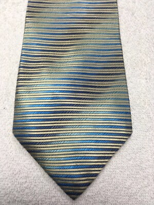 AVANZATA MENS TIE BLUE GOLD GRAY 4 X 56