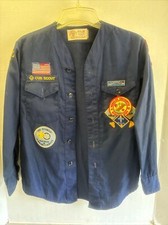 Cub Scout YOUTH M Official Blue Uniform LONG Sleeve Official Shirt F324w