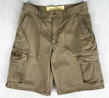 Y2K Old Navy Mens 33 Canvas Paratrooper Cargo Shorts Cotton Distressed Military