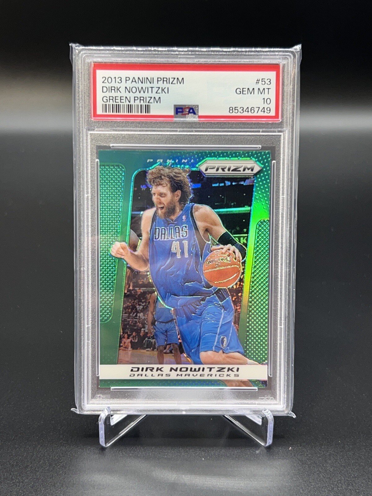 2013 PANINI PRIZM #53 DIRK NOWITZKI MAVERICKS HOF PSA 10