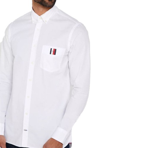 TOMMY HILFIGER Mens Shirt Long Sleeve Soft Oxford Dress Casual Formal Cotton Top - Picture 7 of 21