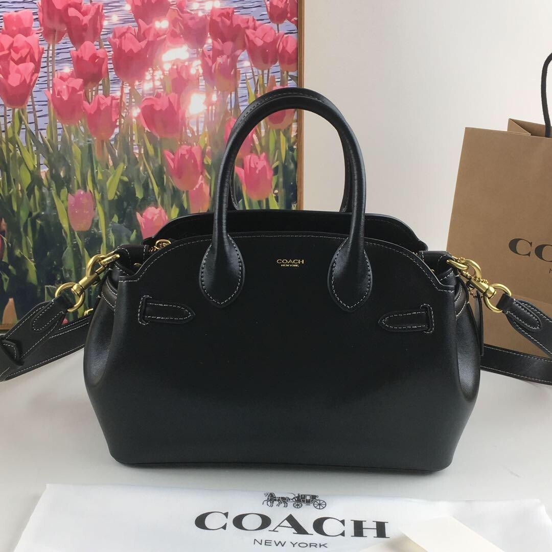 COACH Empire Carryall Bag 26 CU066 Black Glove Tanned
