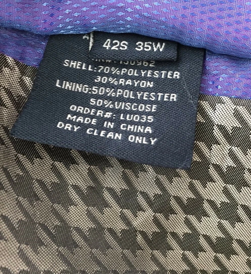 Blazer e calça listrada preta masculina English Laundry 191923 tamanho 42 - Imagem 3 de 4