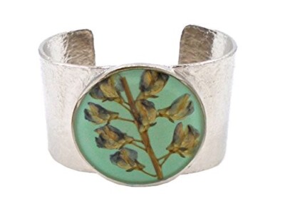 ''Lupine'' Floral Cuff Bracelet by Shari Dixon B7054