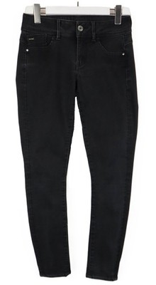G-Star Lynn D-Mid Super Skinny Jeans Damen W29/L30 Schwarzem Denim Zip Fly