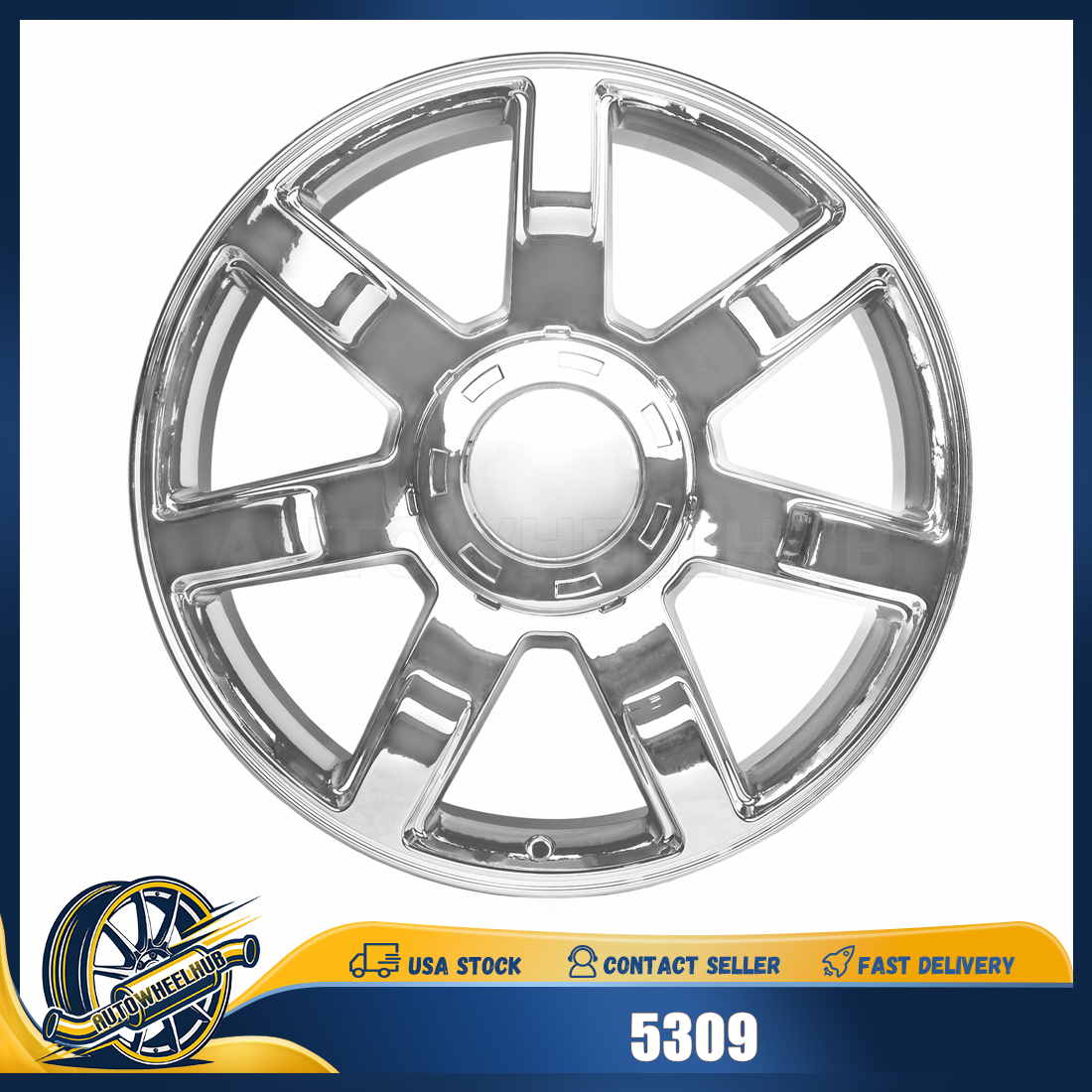 For 2007-2014 Cadillac Escalade Chrome 22 inch OEM Factory GM Spec WHEEL 5309