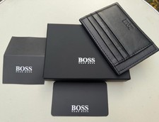 New Hugo Boss Black Leather Credit Cardholder Wallet