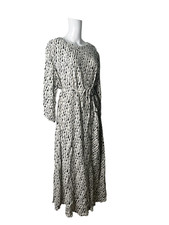 M&S Collections Midi Dress Size 22 Ivory Pattered Womens NEW EU 50 RRP £39.50