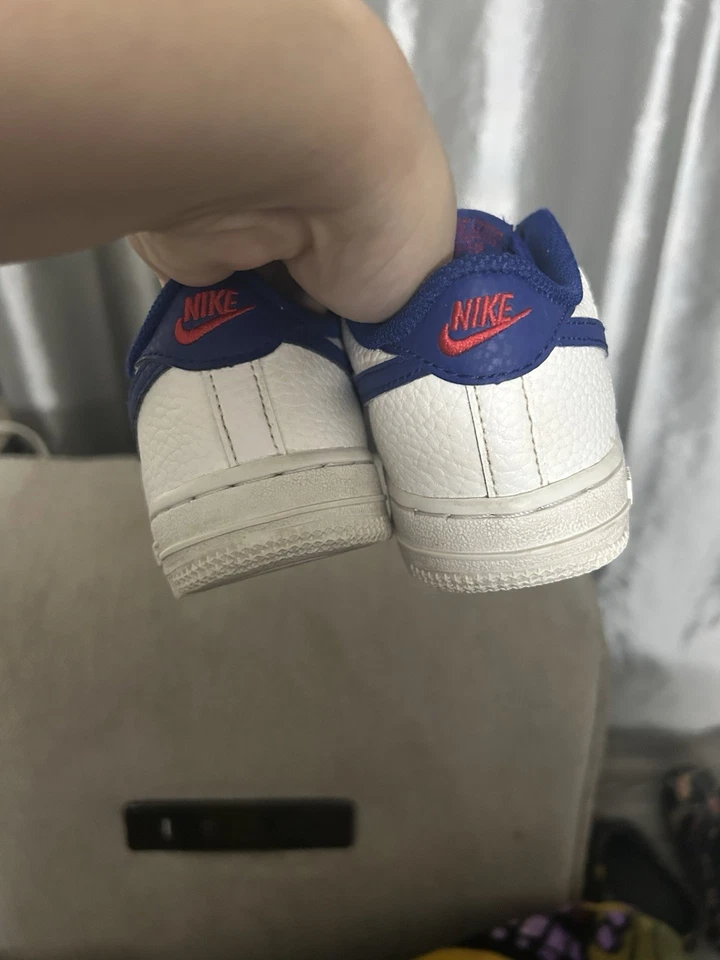 Nike Force 1 Low White Deep Royal Blue toddler boys size 10c - Image 4 of 4