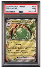 Pokemon TWM EN Sinistcha ex 023/167: Twilight Masquerade Holo PSA 9