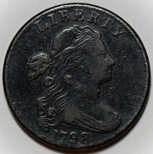 1798 Draped Bust Large Cent - 2nd Hair Style (S-179) - US 1c Copper Coin