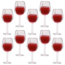 10 Pcs Mini Doll House Wine Glasses Miniature Cups Dollhouse Drinks